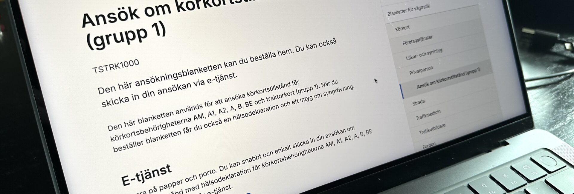 Ansök om körkortstillstånd